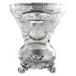 Vintage Cut Glass Crystal Vase Etched Roses From Victoriascurio On Ruby