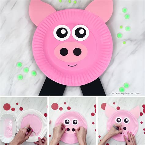 Paper Plate Pig Craft For Kids Pig Crafts Daycare Crafts Crafts