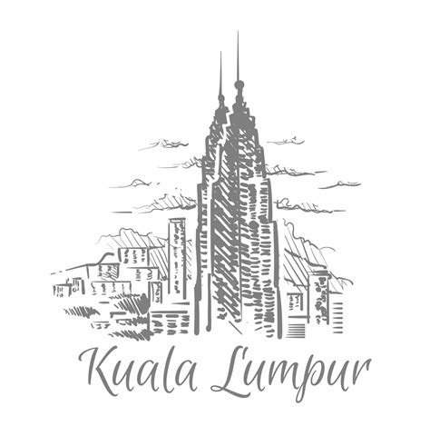 Premium Vector Kuala Lumpur Malaysia Sketch Hand Drawn