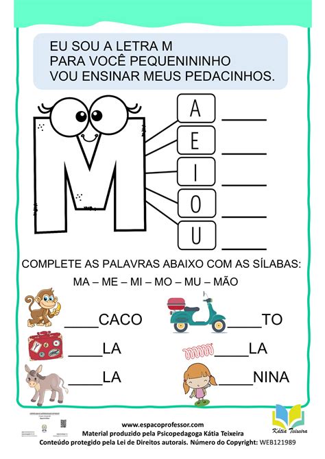 Atividade De Portugu S Ano Leitura E Interpreta O Letra M