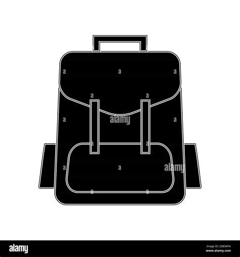 Schoolbag Icon School Backpack Bag Minimalist Vector Illustration