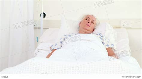Patient Sleeping On Medical Bed Stock Video Footage 8128367