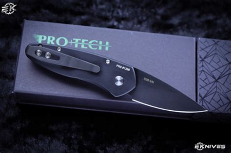 Protech Sprint Automatic Folding Knife Black Aluminum 195 Black Spear