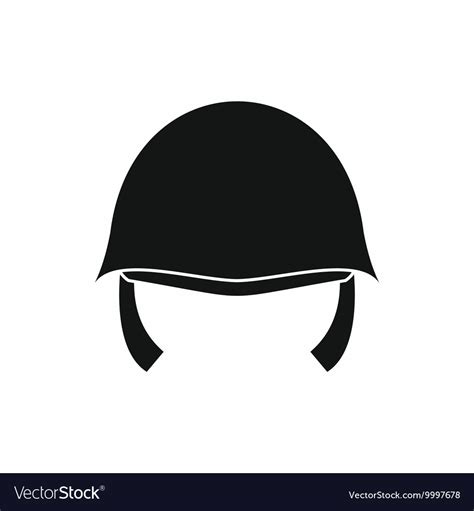 Military Helmet Icon Simple Style Royalty Free Vector Image
