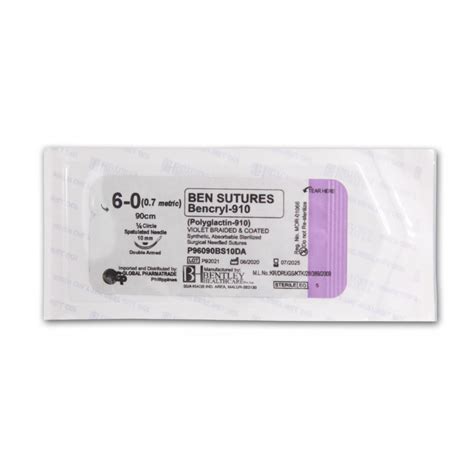 Bencryl 910 Braided And Coated Polyglactin 910 Absorbable Surgical Suture