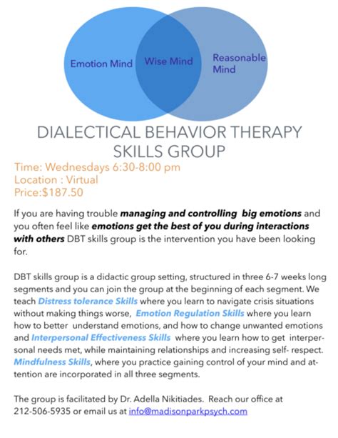 Dialectical Behavioral Therapy In Nyc Madison Park
