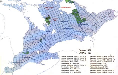 The Changing Shape Of Ontario Ontarios Districts 1882