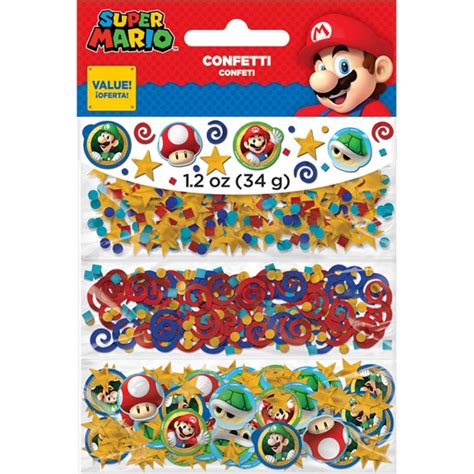 Super Mario Bros Friends Table Confetti Childrens Party Supplys Table