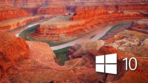 Windows 10 in the canyon simple white logo wallpaper - Computer ...