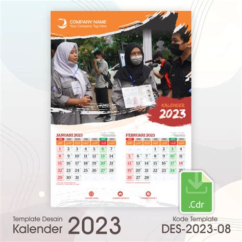 Jual Desain Kalender 2023 Coreldraw Des 2023 08 Kota Semarang