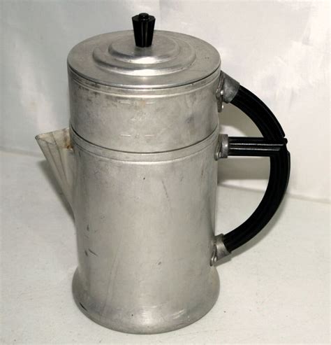 Vintage Wear Ever Art Deco Bakelite Handle Coffee Pot Drip O Lator