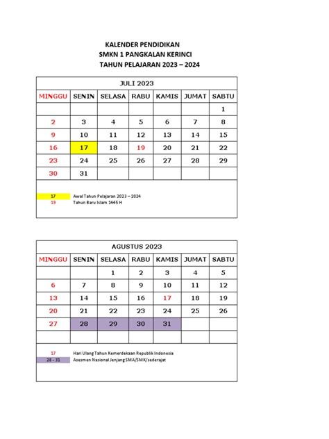 Kalender Pendidikan Provinsi Riau Tp 2023 2024 Pdf