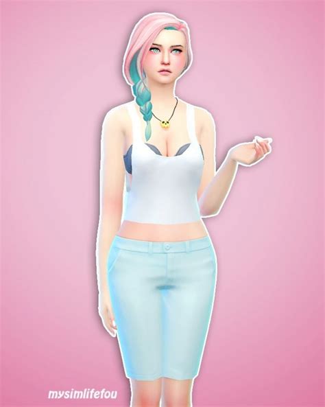 Loose Tank Top At Simlife Mysimlifefou Via Sims 4 Updates Loose