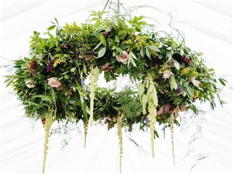 Diy Tutorial Hanging Floral Chandelier Wedding Ideas Magazine