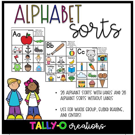 Alphabet Picture Card Sorts Printables Alphabet Pictures Sorting