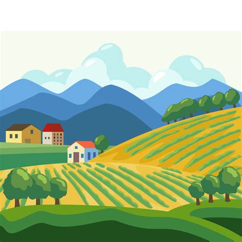 The Field In Village Download Free Vectors Clipart Graphics And Vector Art