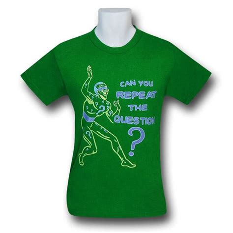 Riddler Repeat The Question Green T Shirt
