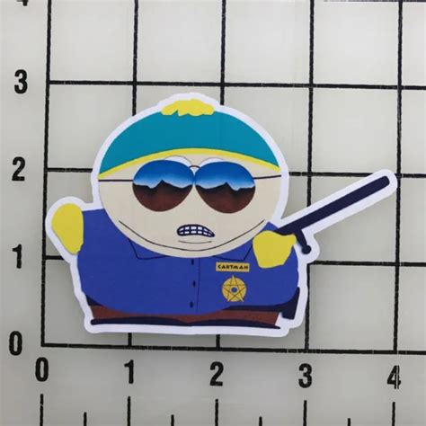 South Park Cartman Cop Vinyl Sticker Wide Includes Two Stickers