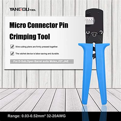 Micro Connector Pin Crimping Tool Yangoutool Micro Ratcheting Crimper Awg For D Sub Open