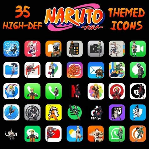 Anime Ios 14 Naruto Icon Pack Icon Pack Android Android App Icon Naruto