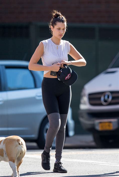 Bella Hadid In Leggings Going Home After The Gym In New York September