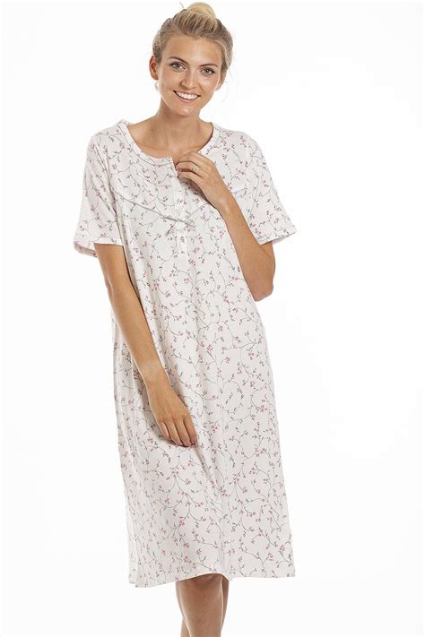 Classic Pink Floral Print Jersey Cotton Nightdress