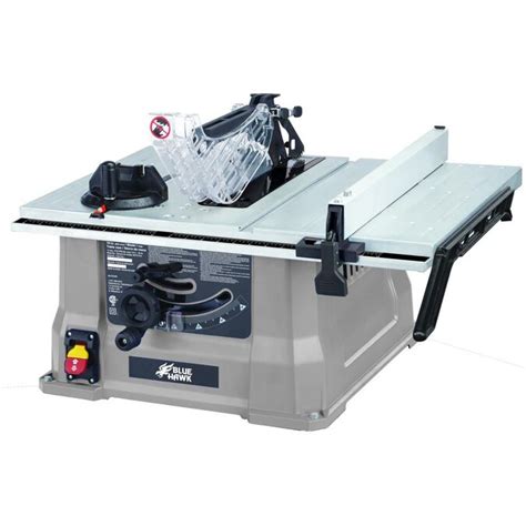 Blue Hawk 10 In Carbide Tipped Blade 15 Amp Portable Table Saw At