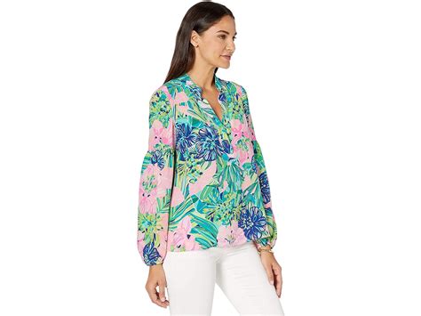 Shirts And Tops Womens Lilly Pulitzer Shea Silk Tunic Top Multi Island