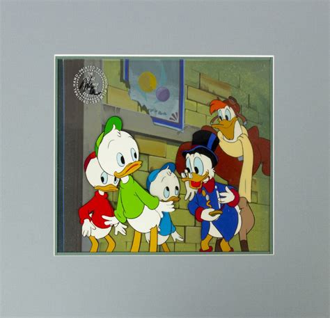 Original Ducktales Production Cel And Background Van Eaton Galleries