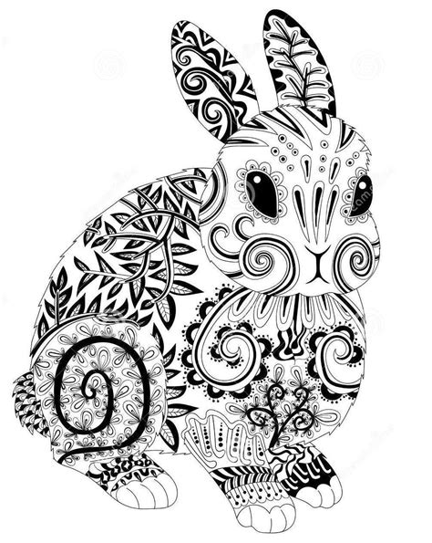 Strike up a conversation about rabbits and their offspring as your little ones color the sheet. the-cute-rabbit-zentangle-coloring-book | Mandala coloring ...