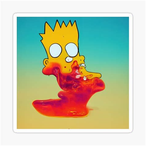 The Bart Melties Psychedelic Pop Culture Digital Art Sticker For