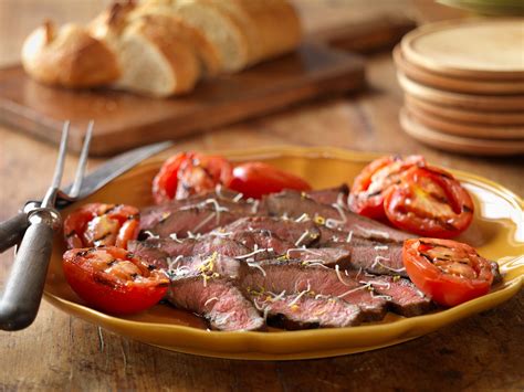 Grilled Balsamic Steak And Tomatoes