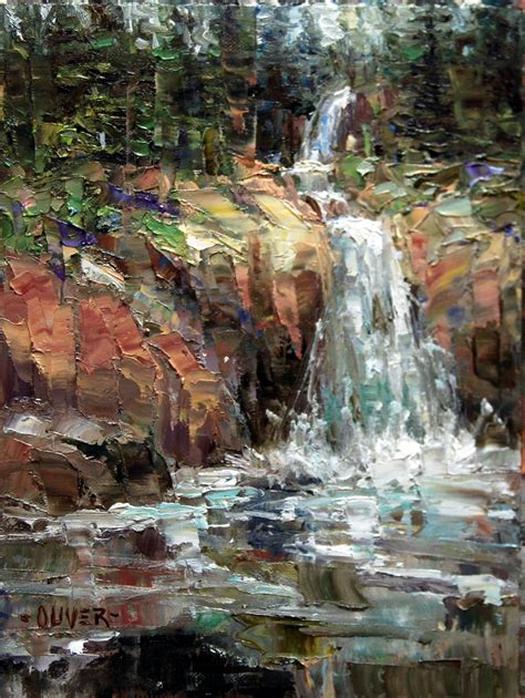 Art Talk Julie Ford Oliver Waterfall At Sylvan Pass Yellowstone
