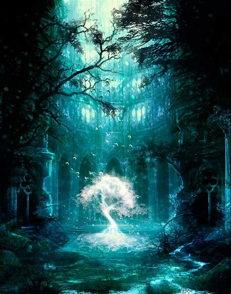 Mystical Tree Fantasy Landscape Fantasy Places Fantasy
