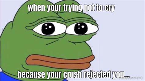When Your Trying Not To Cry Because Your Crush Rejected You Meme