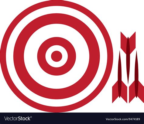 Bullseye With Darts Royalty Free Vector Image Vectorstock