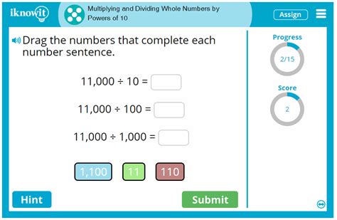 Interactive Math Lesson Multiplying And Dividing Whole Numbers By