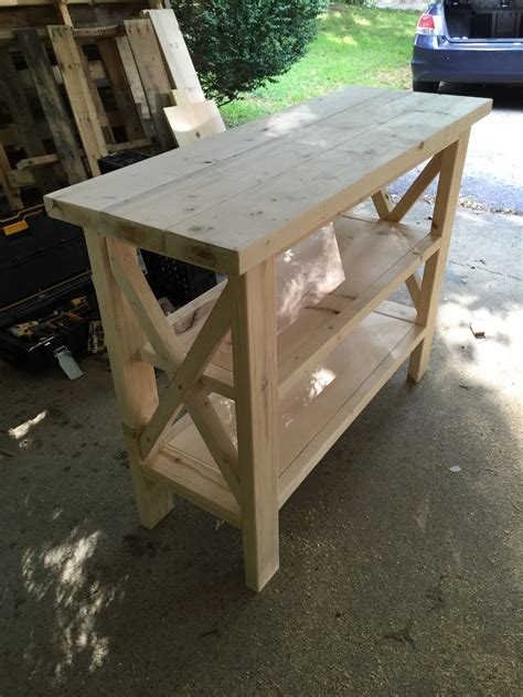Ana White Rustic X Console Table Size Modified 36 X 165 X 40