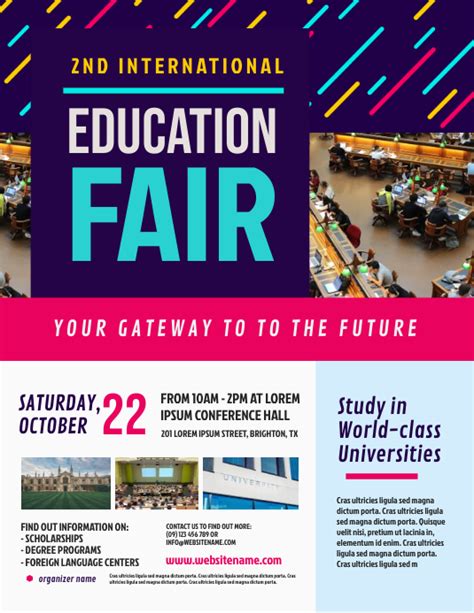 Education Fair Flyer Template Postermywall