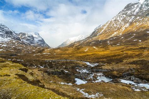Winter Storm And The Glencoe Valley Glencoe Highland Region Scotland