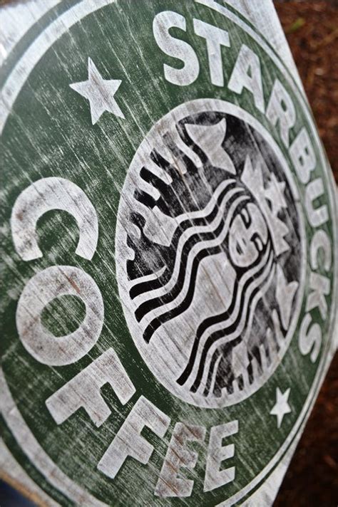Starbucks Coffee Sign 1125 X 1125 Distressed Wood Cafe Sign
