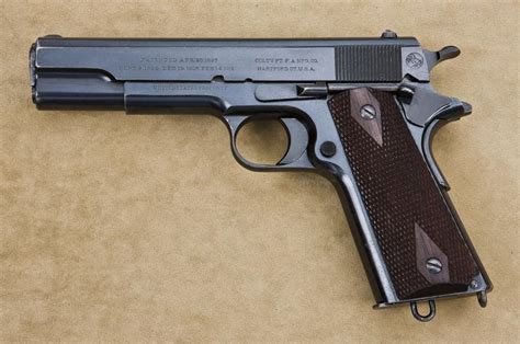 Colt Model 1911 45 Acp Caliber Semiautomatic Pistol Blued Finish