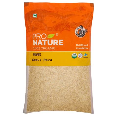 Pro Nature 100 Organic Sooji Rava Whole Wheat 500g Wellcurve