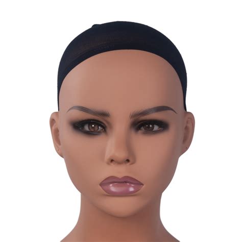 Professional Female Tanned Skin Tone Mannequin Head Bust