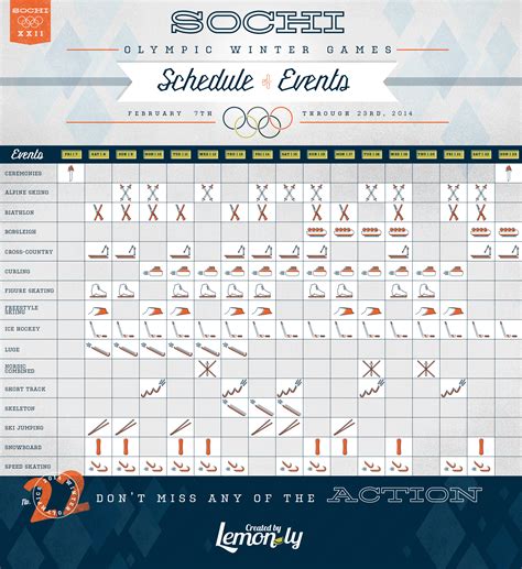 Lemonlys Sochi 2014 Winter Olympics Schedule