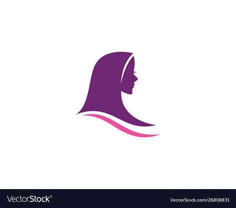 Hijab Logo Royalty Free Vector Image Vectorstock