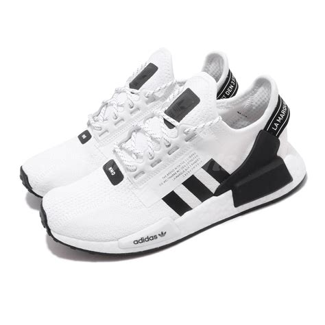 Adidas Originals NMD R1 V2 BOOST White Black Men Women Unisex Shoes