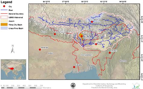 Upper Brahmaputra River Basin Ubrb And Its Tributary Countries In