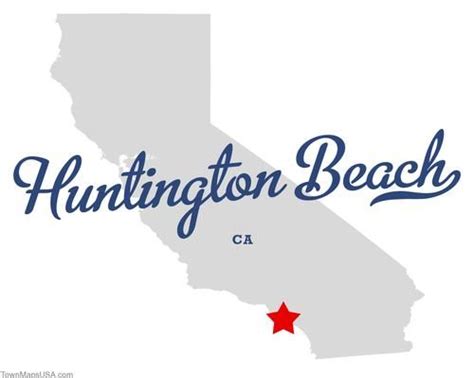 Map Of Huntington Beach California Ca Huntington Beach California