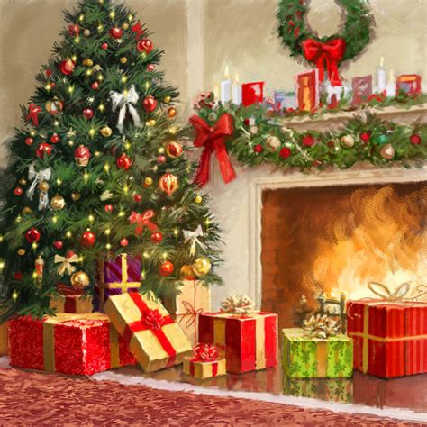 Christmas Tree T Fireplace 5d Diamond Painting 5diamondpainting
